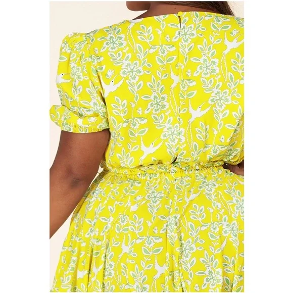 L’atiste by Amy Curvy Yellow Hummingbird Dress - Picture 4 of 12